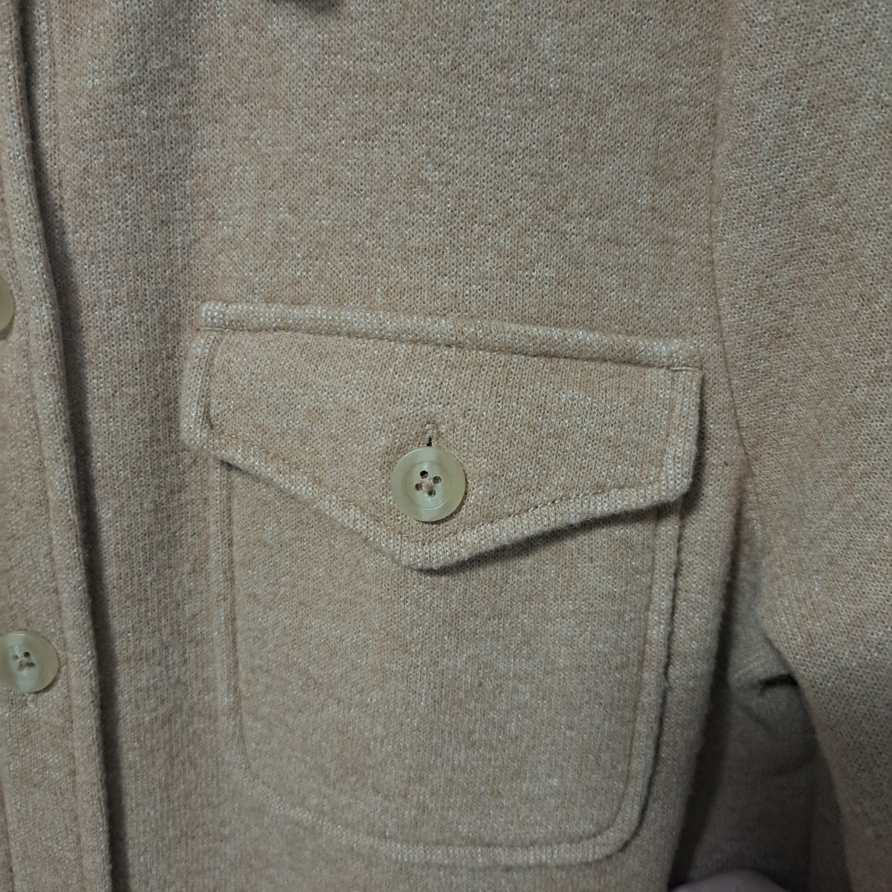 J. Crew Wool Shirt Jacket Tan Small NWOT - Picture 7 of 9